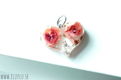 Hjärta med rosor, silver – detaljbild 7